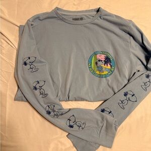 Peanuts Light Blue Snoopy Surf Club Tee